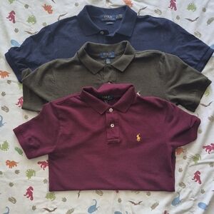 Polo by Ralph Lauren Red Polo Shirt Classic Design Short Sleeves